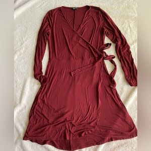 Express burgundy dress